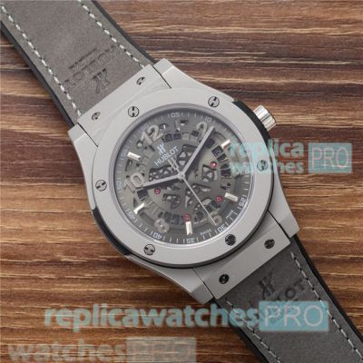 AAA Grade Clone Hublot Classic Fusion Grey Dial Grey Rubber Strap Watch